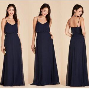 Birdy Grey Gwennie Chiffon Bridesmaid Dress Navy small